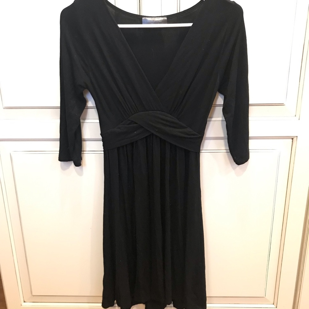 V neck wrap cotton dress MATERNITY